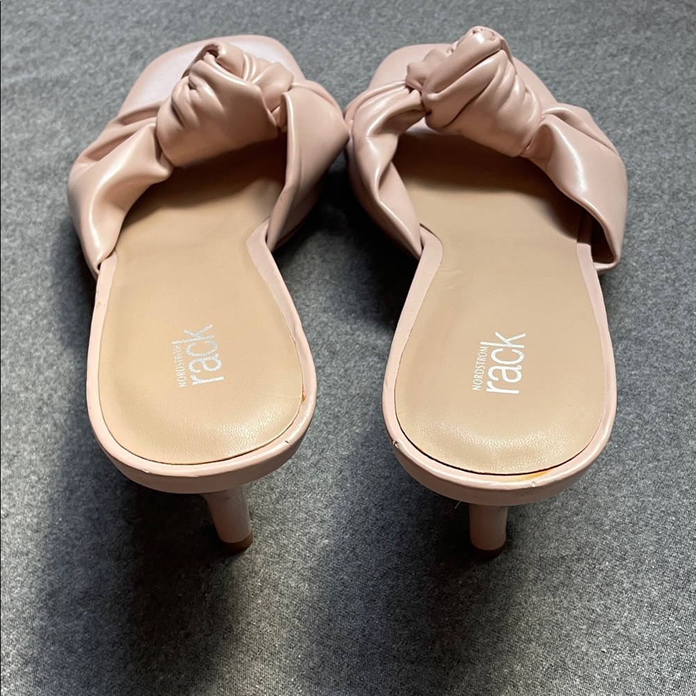 Elegant Blush Knotted Heels - Picture 2 of 5